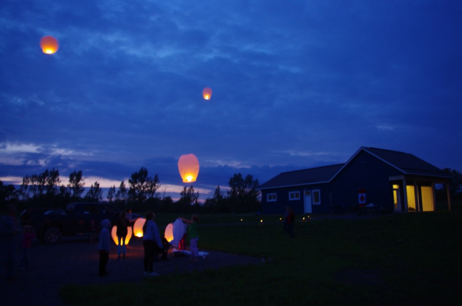 Our Chinese Lanterns drift away to who knows where!  When we said we wanted to set the wine world on fire, that's not what we meant!